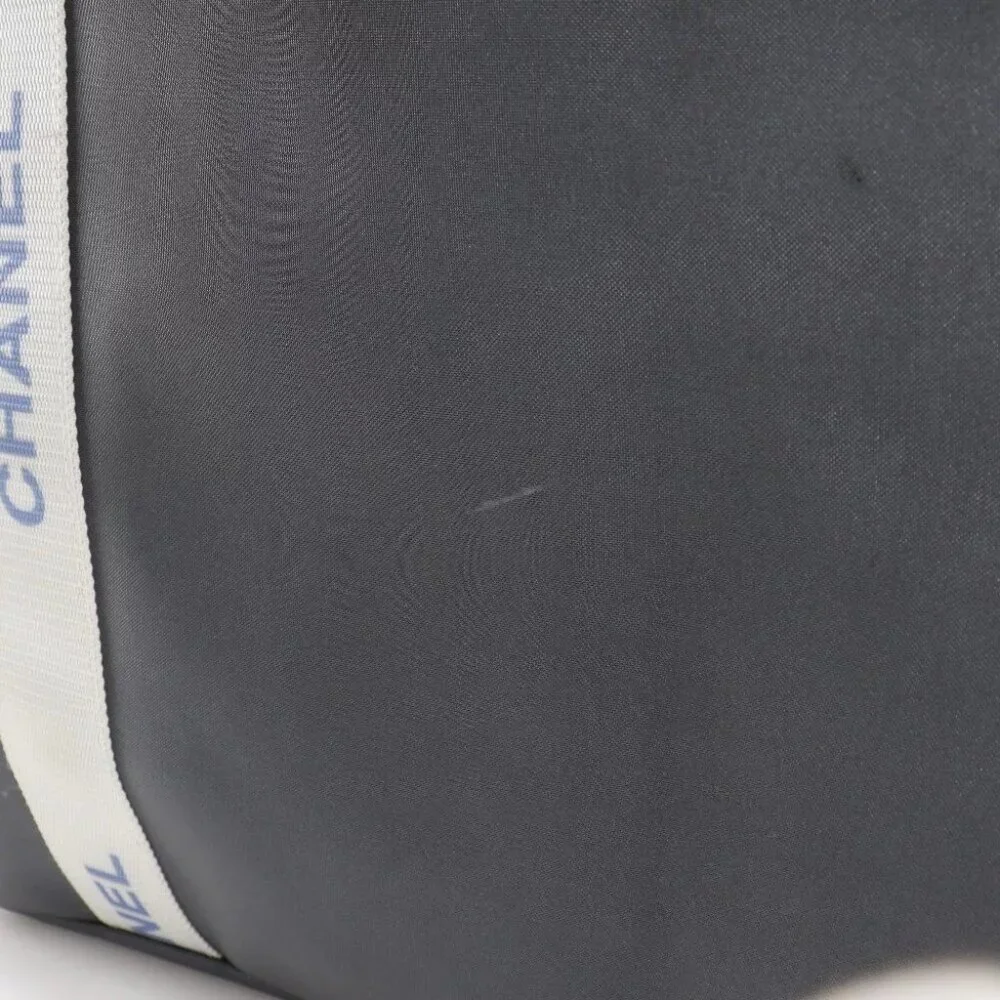 CHANEL logo Tote Bag Sports line gray Nylon Women